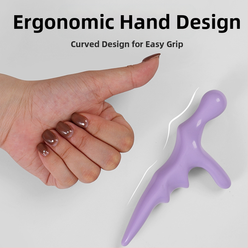 Ръчен масажор за стъпала — механичен контрол; без захранване; костно-форма глава; за крака и стъпало; 3 типа масажни глави: конвексна, акупунктурна и кръгла