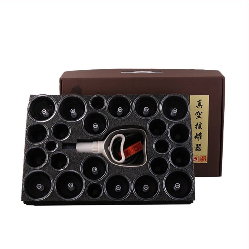 Assured вакуумно устройство за 24 чаши, луксозна преносима версия, пластмасова конструкция, персонализируема комплектация, тегло 1,3 кг, размери 46×28,5×8 см