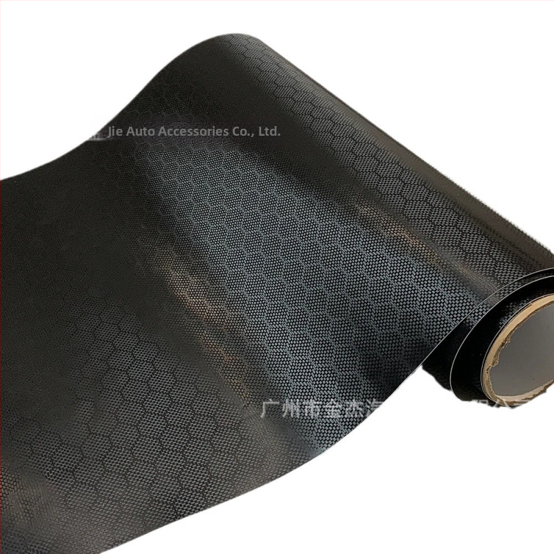 Jinjie Вътрешен автомобилен стикер – 6D призматичен модел диамантено карбоново влакно филм за централната конзола, самозалепващ филм