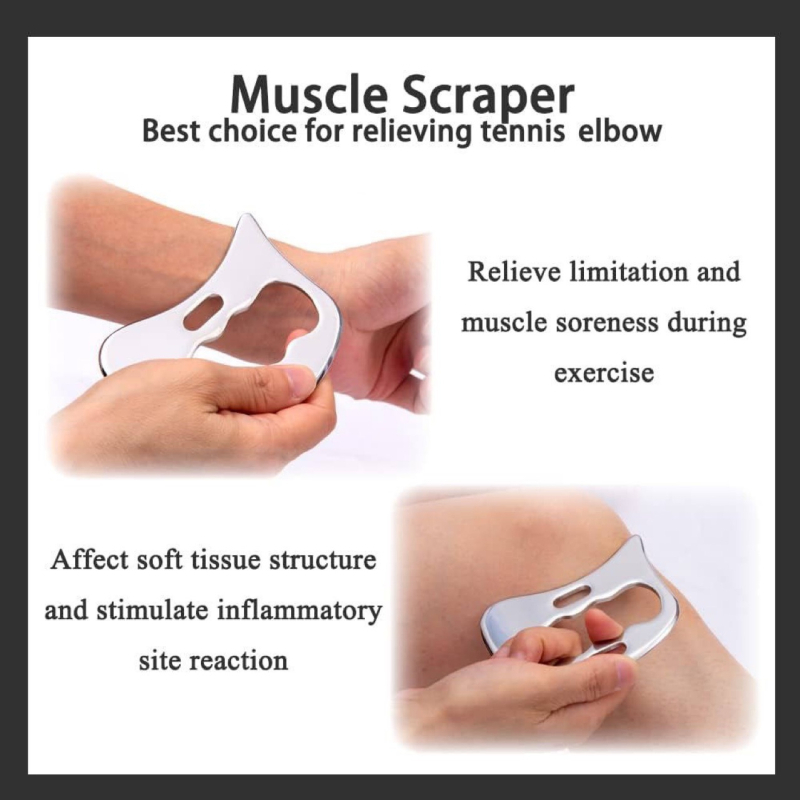 Jiaxin комплект от неръждаема стомана фасциални ножове, седем части, за фитнес масаж и миофасциално освобождаване, персонализиран с печат на лого