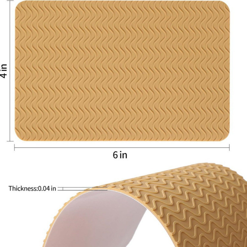 Silicone anti-slip zolīte augstiem papēžiem, modelis VFG-L, forma: ovāla / D forma / taisnstūra lenta, vissezonu lietošanai