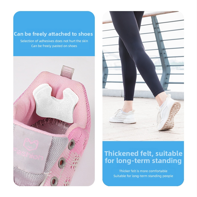 Комплект за филцова поддръжка на обувки за високи токчета (модел: Felt Suit; подходящ за спортни обувки, кожени обувки, ботуши, сандали, ежедневни обувки; стелка: изпотяване/всмукване; сезони: пролет/лято/есен/зим)