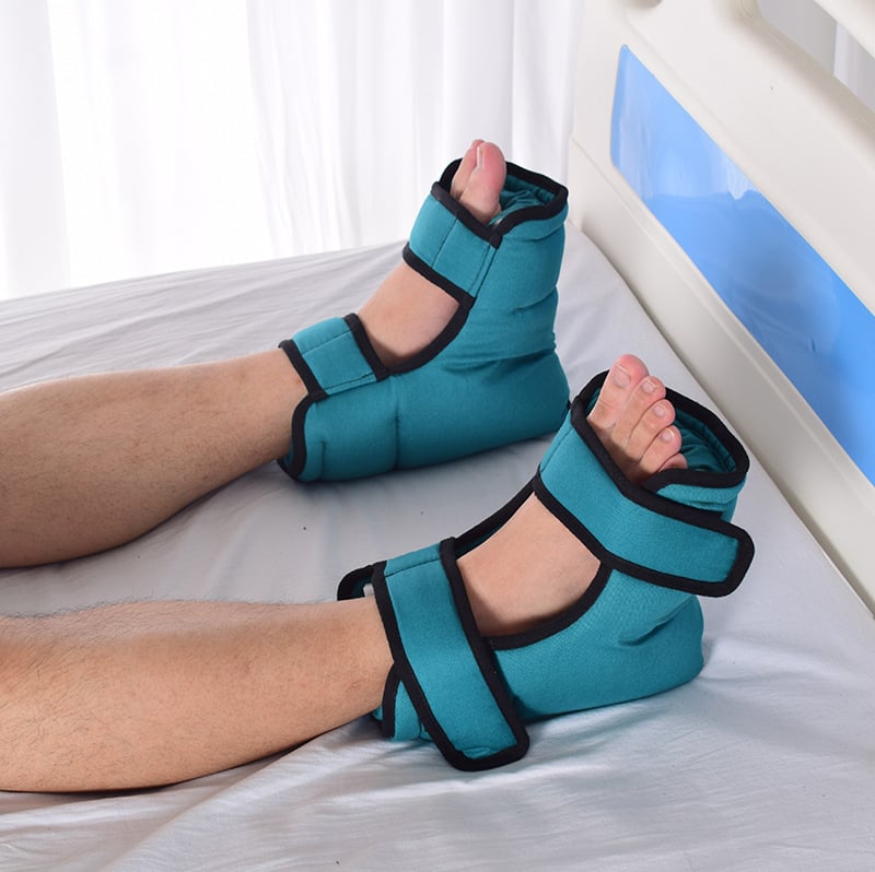 Chuangsen памучно-гъбена подложка за пета — антипролежнева подпора за крак, серия глезен, за възрастни и парализирани