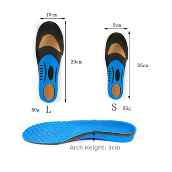 Korektīvās zolītes plakajām pēdām – EVA, universāla, arcu atbalsts, sviedru uzsūkšana