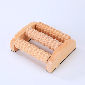 Ξύλινος μασάζ ποδιών τριών σειρών με μασάζ σε μεσημβρινούς και βελονισμού σημεία, προσαρμοζόμενος