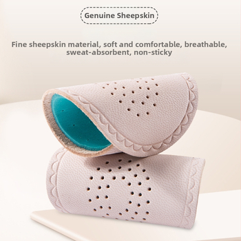 Ādas vilnas priekšējā pēdas spilventiņš, uzlabota, ļoti mīksta, piemērota augstiem papēžiem, pret sāpēm, pretslīdēšanai, zīmols Impression Footprints, piemērota sporta apaviem, ādas un ikdienas kurpēm, vasara/pavasaris/rudens