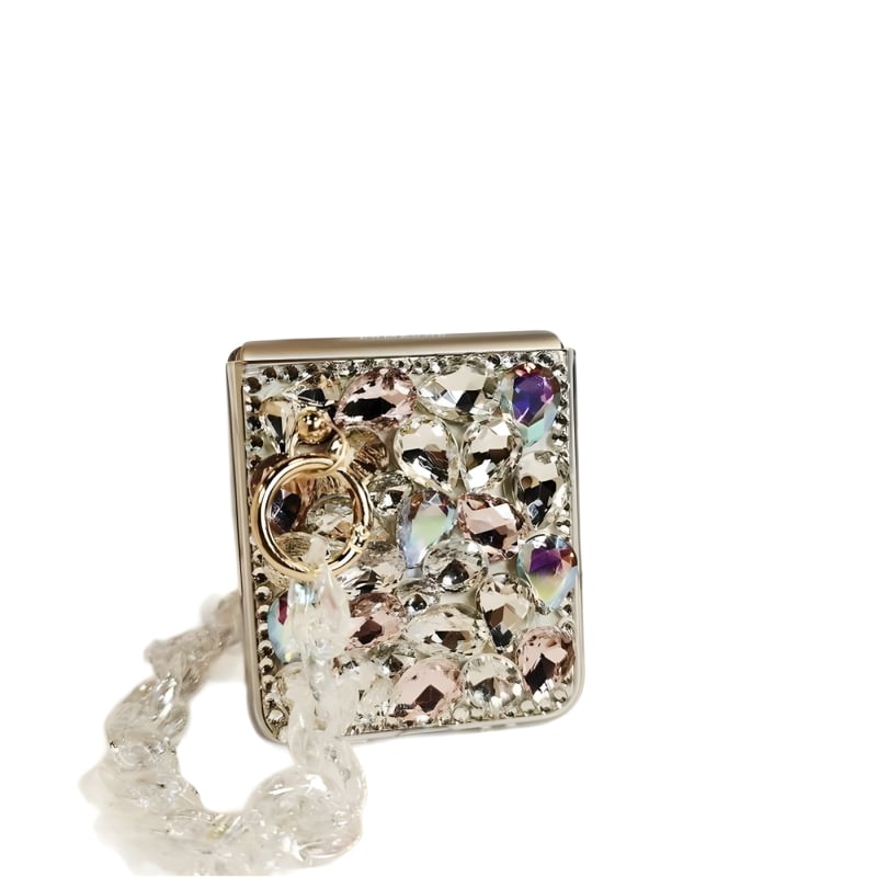 Aizsargkrāns ar rokassprādzes stilu Samsung Z Flip4/5/6, roku darīts PC korpuss, pret nodilumu un pirkstu nospiedumiem