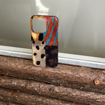 Θήκη TPU για iPhone με ρετρό λεοπάρ ραφή, προστασία από πτώσεις, δυνατότητα παραμετροποίησης, συμβατή με iPhone 12/13/14 Pro/Max