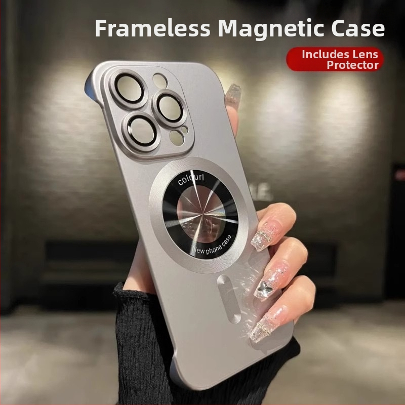 Pouzdro na iPhone — PC materiál, matný povrch, proti nárazom, magnetické priťahovanie, kompatibilné s iPhone 12/13/14 Pro/Max