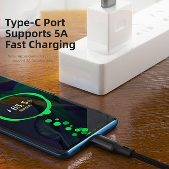 Višestruki USB-C/Lightning/Micro USB kabel za punjenje, pleteni kabel, 3 izlaza, Quick Charge 22.5W, aluminijska legura