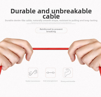 3-u-1 pleteni USB kabel za napajanje i prijenos podataka za Huawei Type-C Android uređaje, brzo punjenje 3A, tri konektora u jednom: USB, 8PIN i Micro USB