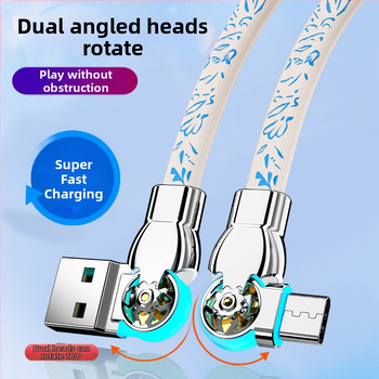 Type-C kabel za brzo punjenje podataka, s 3-u-1 sučeljima, okretni lakat, pleteni kabel, duljina 1–2 m