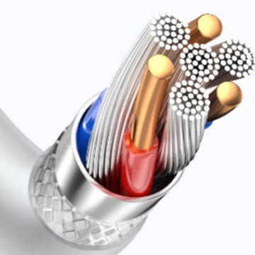 USB-C към USB-C кабел за бързо зареждане, плетена обвивка, 60W изход