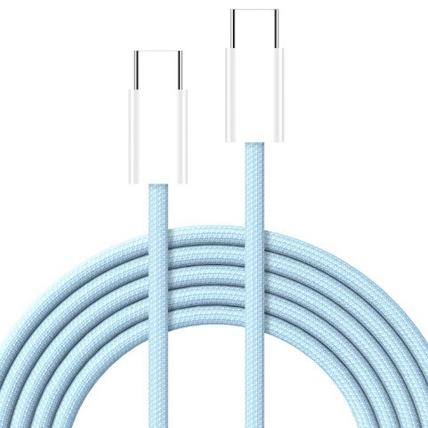 USB-C към USB-C кабел за бързо зареждане, плетена обвивка, 60W изход