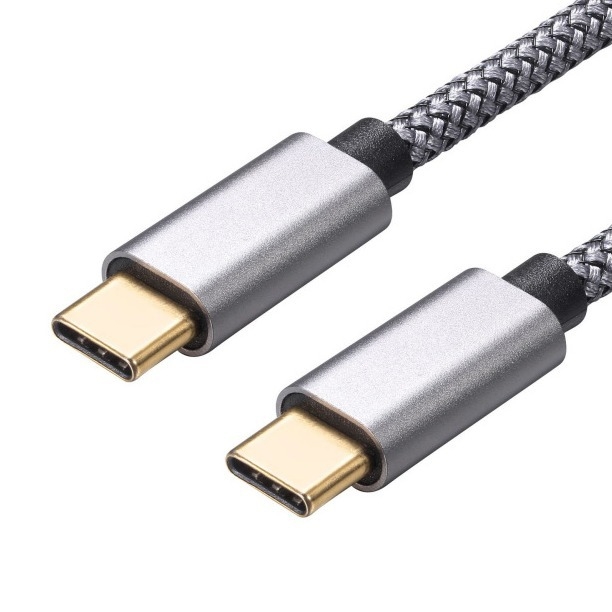 USB-C към USB-C кабел за бързо зареждане, плетена обвивка, 60W изход