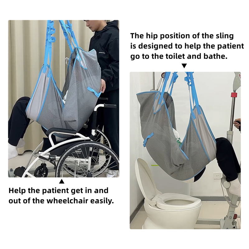 Слинг за повдигане на пациент с мрежест отвор — полиестер, 750 g, за преместване между легло, тоалетна, вана и инвалидна количка — Guangzhou Kangle Medical Equipment