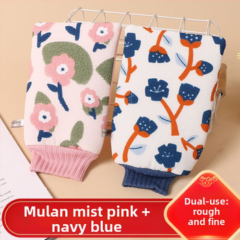 Διπλής όψης απολεπιστική γάντα-πετσέτα μπάνιου με τραχύτερη και λεπτότερη υφή, unisex, υλικό ρεϊόν, γενική χρήση, χωρίς παραμετροποίηση