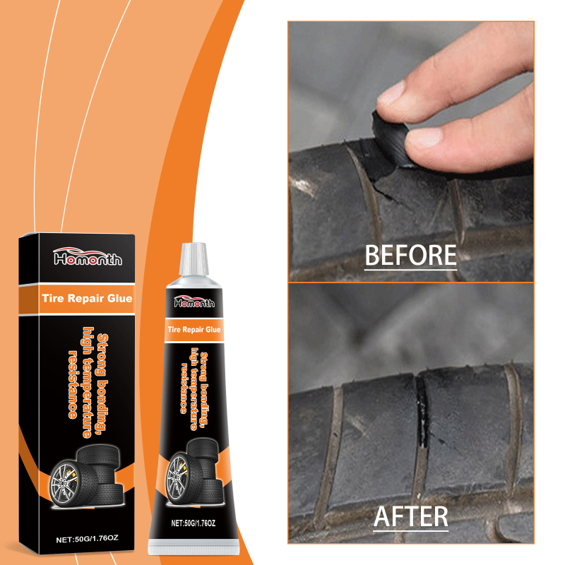 HOMONTH automobiļu riepu remontēšanas līme - ūdensizturīgs blīvēšanas līdzeklis plaisām - riepu kopšana