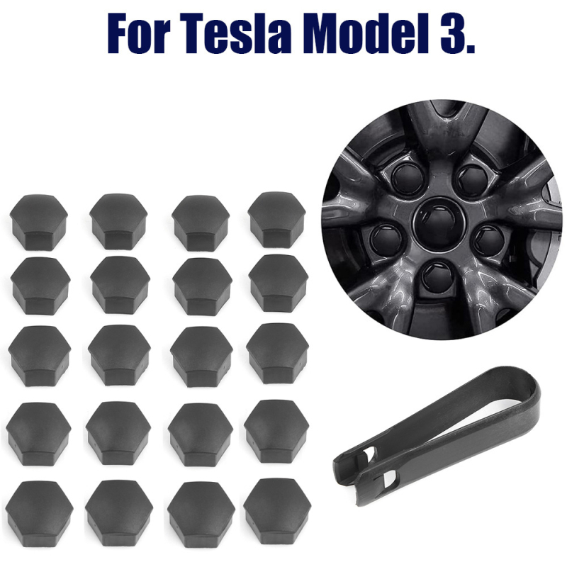 Tesla Model 3/Y kerék középpont hub védőfedél készlet – csavarfedél, modell LKT064