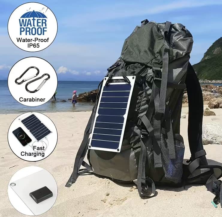 Nešiojamas saulės įkroviklis 5W 6V su USB išvestimi - Pinchuang Energy, ROHS CE FCC