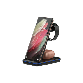 GY-Z8S-1 3-σε-1 Ασύρματος Φορτιστής για iPhone 14 και Samsung ρολόι, μέγιστη ασύρματη φόρτιση 15W, είσοδος Type-C, πρωτόκολλο QC3.0