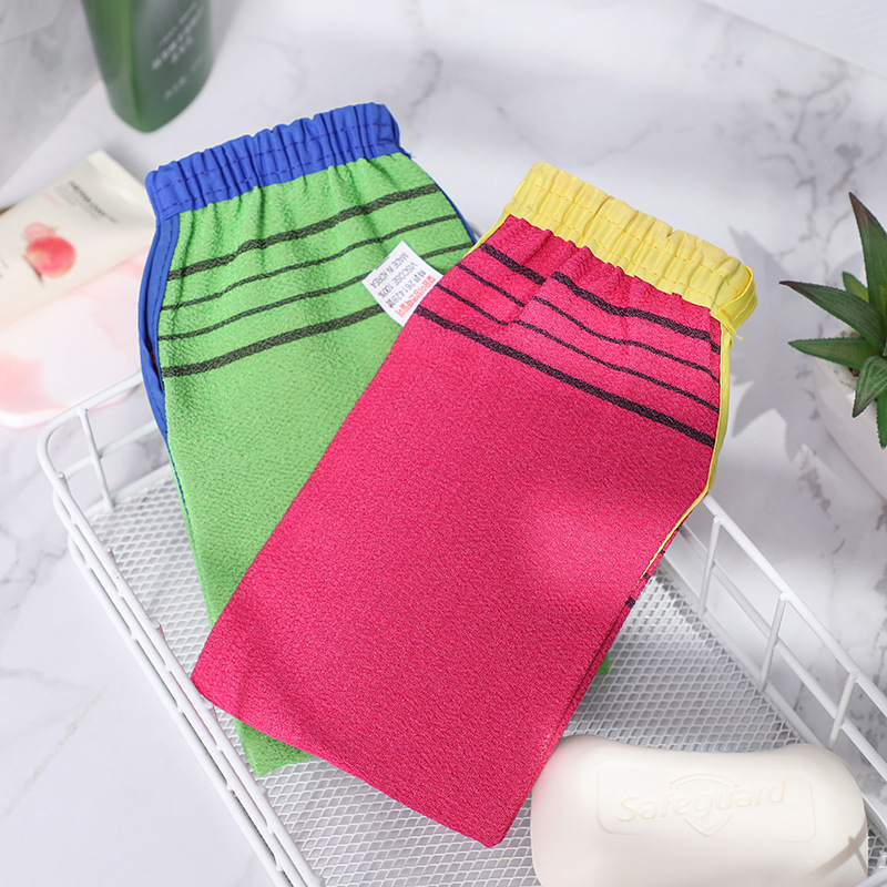 Kétoldalas fürdőzuhany kesztyű hámlasztáshoz — Coffee Valley Rice, Anyag: rost, Csomagolás: 300 darab