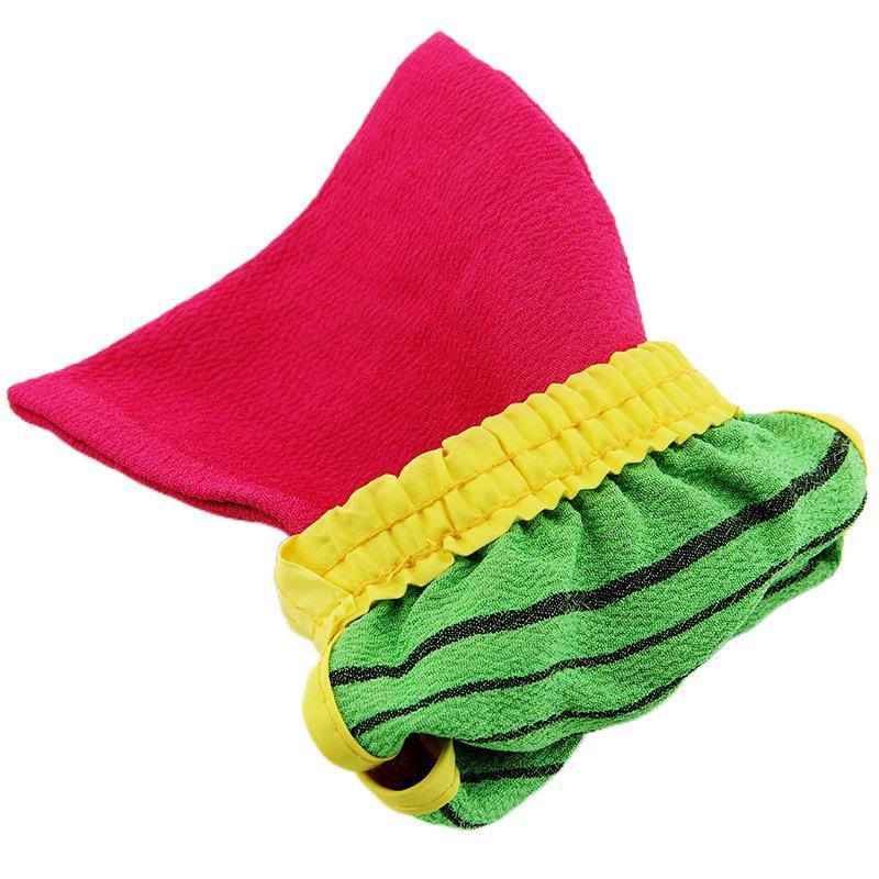 Kétoldalas fürdőzuhany kesztyű hámlasztáshoz — Coffee Valley Rice, Anyag: rost, Csomagolás: 300 darab