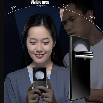Privacy Guard хидрогел филм за предния екран на Samsung Galaxy Z Flip6, матов ефект, антишпионаж, анти отпечатъци, пълен екран