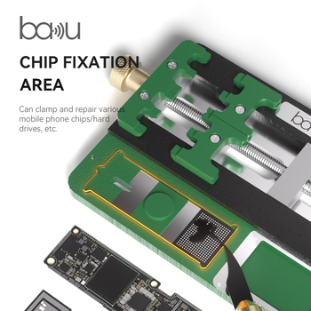 Платформа за ремонт на мобилен телефон PCB дънна платка, фиксирана платформа, двойно PCB държач, синтетичен камък
