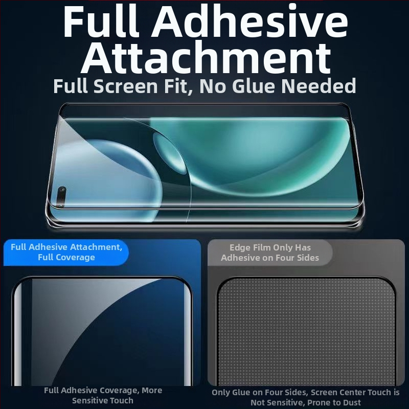 OnePlus 13 úplne lepené tvrdené sklo ochranný film pre zakrivený displej, HD, proti pádu