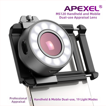 APEXEL Rankinis MS120 Mikroskopas Akmenų Identifikavimui – HD Didinimas, Suderinamas su Išmaniuoju Telefonu