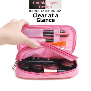 Unisex νάιλον τσαντάκι καλλυντικών με αναπνέουσα επένδυση από νάιλον για καθημερινή χρήση.