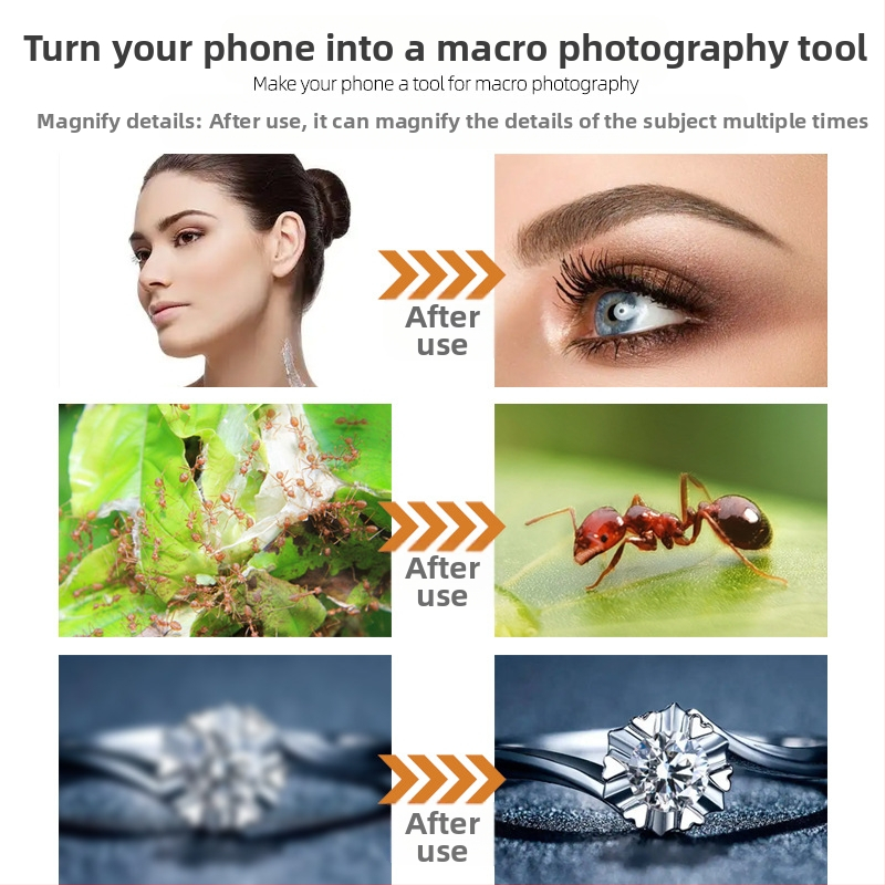 Макрообектив за мобилен телефон F06, Neutral, универсална съвместимост