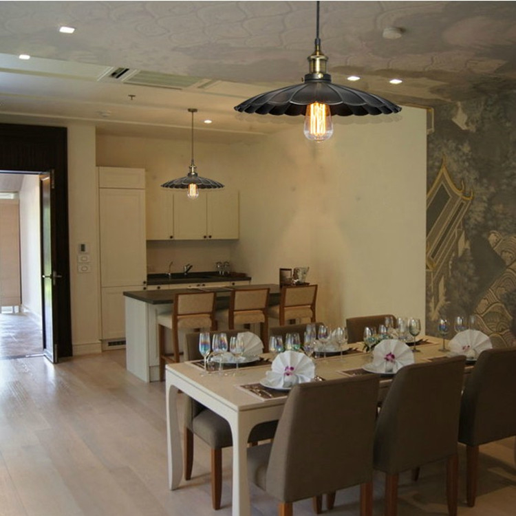 Ρετρό σιδερένιος πολυέλαιος - Λαμπτήρας πυρακτώσεως, ρυθμιζόμενο ύψος, με μία κεφαλή, 220V