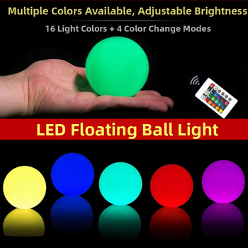 LED gömb alakú lámpa 3D Hold effektussal medencékhez és kültérre, szabályozható fényerő, IP68, modell FY-003-2