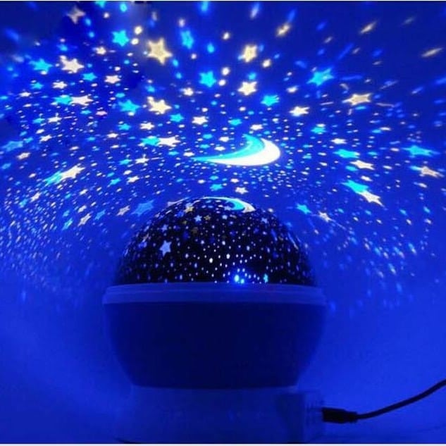Нощна светлина с въртяща се звездна проекция, USB захранване, модел 1361