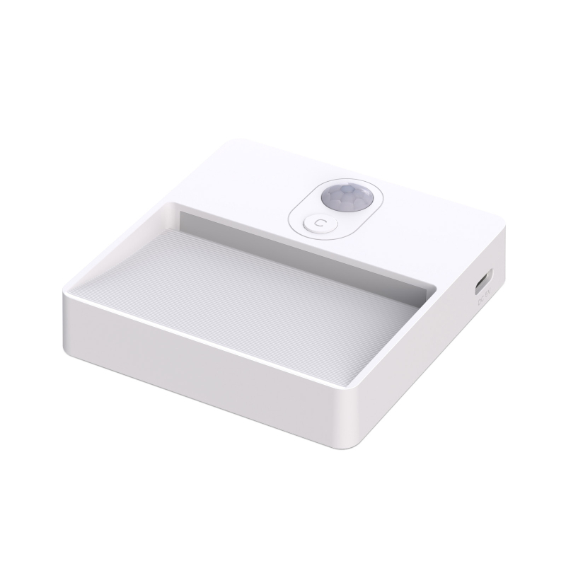 Нощна лампа с датчик за движение, вградена батерия, USB магнитна LED лампа, интелигентно управление, геометричен 3D дизайн