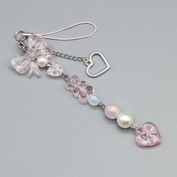 Висяща висулка за мобилен телефон, сърдцевидна форма, сплав, марка TLL, творчески стил.