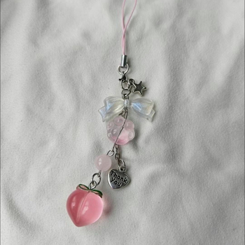 Κλειδοθήκη χειροποίητη με χάντρες – γλυκό καρδιάς κρεμαστό για τσάντα, πλαστικό/ρητίνη, φθινοπωρο 2024