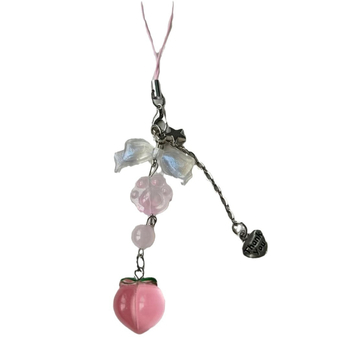 Κλειδοθήκη χειροποίητη με χάντρες – γλυκό καρδιάς κρεμαστό για τσάντα, πλαστικό/ρητίνη, φθινοπωρο 2024