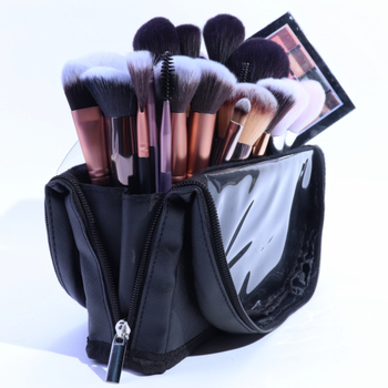 Τσαντάκι καλλυντικών για βούρτσες, 1 σετ, τρίχες από νάιλον, OPP συσκευασία, λαβή από καμβά, φορητός σχεδιασμός