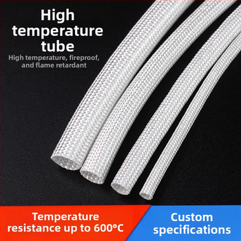 Тръба от стъкловълна за защита на автомобилни кабели, серия Patterned Tube, устойчивост на 600°C, VW-1 огнеустойчивост, 80V напрежение
