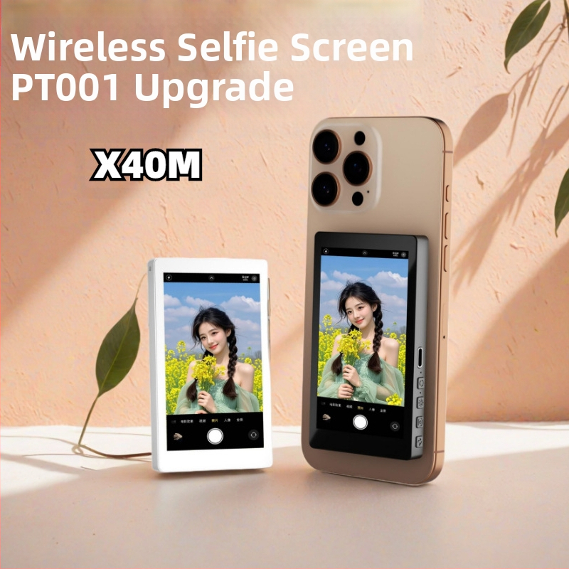 Telefono selfie projektorius su nugarine magnetine tvirtinimo, belaidžiu garsu ir HD ekrano atspindėjimu - PT001, Bluetooth 5.2, ABS, 100 g, 2000mAh