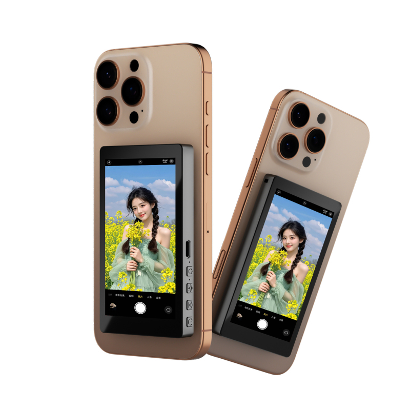 Telefono selfie projektorius su nugarine magnetine tvirtinimo, belaidžiu garsu ir HD ekrano atspindėjimu - PT001, Bluetooth 5.2, ABS, 100 g, 2000mAh