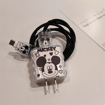 Защитна обвивка за кабел за данни Apple 20W зарядно — карикатурен стил, полусмолна смола