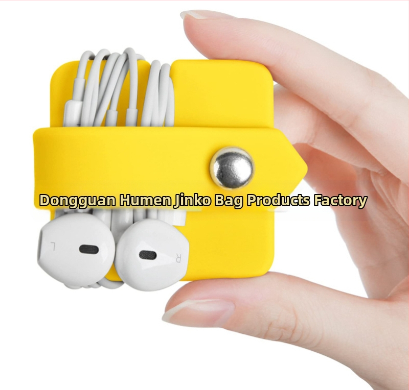 Silikoninis ausinių kabelių organizatorius JK060 — kompresijos liejimas, vidinis įpakavimas, prekės ženklas Jinke