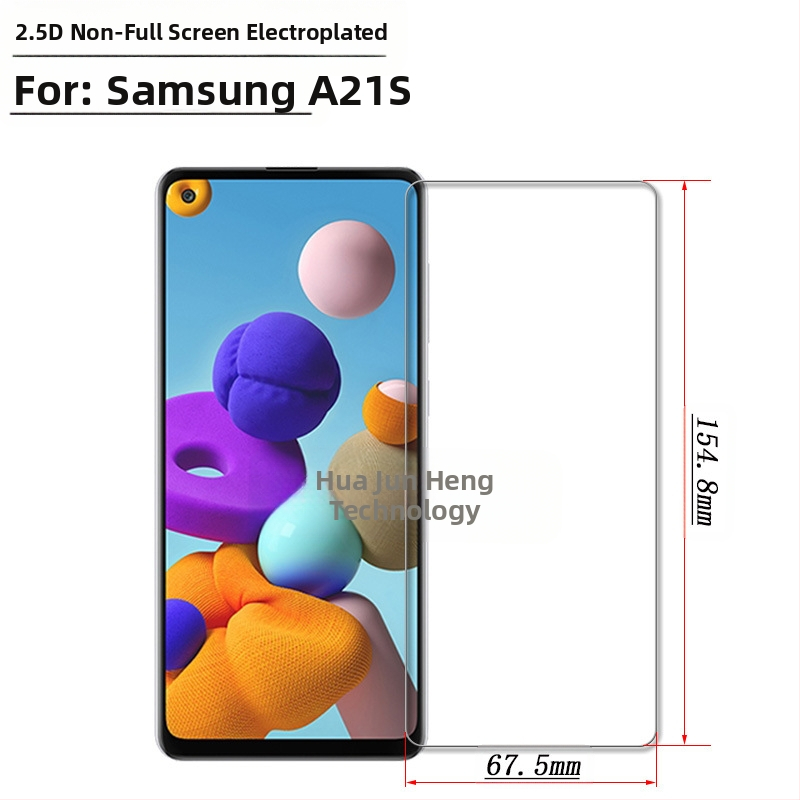 Sklenená ochranná vrstva na displej Samsung A21S, plné krytie s lepením, matný povrch, proti otlačkom prstov, odolný voči škrabancom