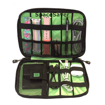 O-015 Τσάντα αποθήκευσης ακουστικών και καλωδίων, φορητός αδιάβροχος οργανωτής από Oxford ύφασμα για ταξίδια και οικιακή χρήση