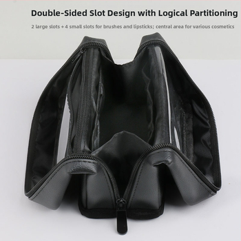 Φορητό κάθετα σχεδιασμένο σετ πινέλων μακιγιάζ σε θήκη αποθήκευσης, 20 πινέλα, λαβή από πλαστικό, μήκος τρίχας 0.1, συσκευασία: τσάντα, επαγγελματικά εργαλεία για σκιά ματιών και πούδρα