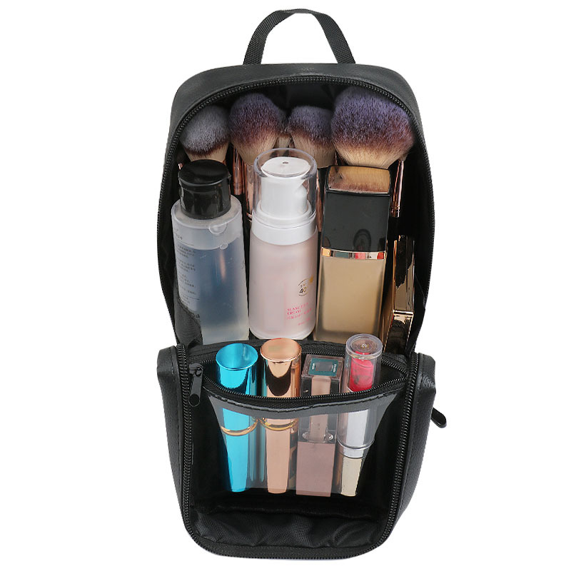 Φορητό κάθετα σχεδιασμένο σετ πινέλων μακιγιάζ σε θήκη αποθήκευσης, 20 πινέλα, λαβή από πλαστικό, μήκος τρίχας 0.1, συσκευασία: τσάντα, επαγγελματικά εργαλεία για σκιά ματιών και πούδρα
